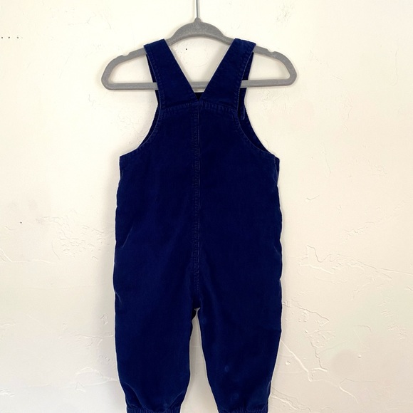 Carter's 6-9m Navy Corduroy Kids Overalls Girls or Boys Neutral Nautical Snap - Picture 4 of 5